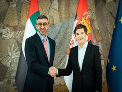 
      
      UAE FM Abdullah bin Zayed meets with Serbia's PM in Belgrade
      
      