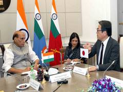 
      
      Japan's Vice Minister calls on Rajnath Singh
      
      
