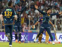 
      
      Gujarat Titans' Rashid Khan clinches first hat-trick of IPL 2023
      
      