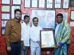 
      
      Kakkireni Bharath receives Prestigious Sanjeeva Ratna Puraskar
      
      