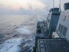 
      
      US Navy destroyer sails near contested island in South China Sea
      
      