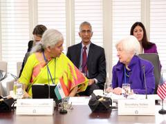 
      
      Sitharaman participates in roundtable with Yellen
      
      