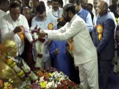 
      
      Eknath Shinde, Devendra Fadnavis pay tribute to Dr BR Ambedkar
      
      