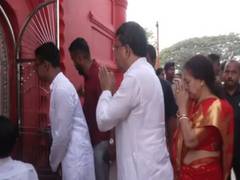 
      
      Manik Saha offers prayers at Mata Tripureshwari temple
      
      
