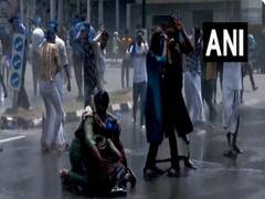 
      
      KSU members protest in Kerala on ncert syllabus ommission
      
      