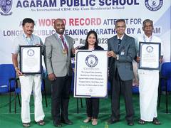 
      
      Agaram Public School has set an Elite World Record
      
      