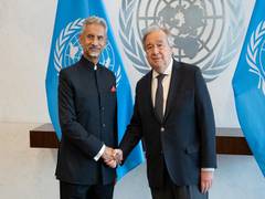 
      
      EAM Jaishankar meets UN Secretary-General Antonio Guterres
      
      