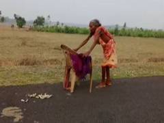 
      
      Odisha: Elderly woman walks barefoot just to collect pension
      
      
