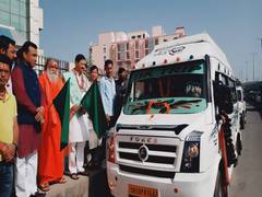 
      
      BKTC chief Ajendra Ajay flags off buses for Char Dham Yatra
      
      
