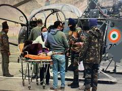 
      
      IAF airlifts elderly woman from Zanskar valley in Ladakh
      
      