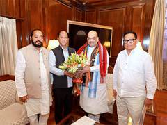 
      
      Nagaland CM Neiphiu Rio meets Union Minister Amit Shah
      
      