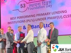 
      
      J&K Bank bags award for outstanding contribution under PMAY
      
      
