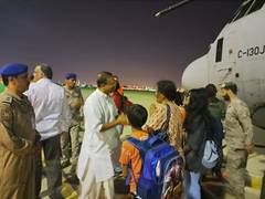 
    Operation Kaveri: 10th batch of 135 Indian evacuees departs 
    