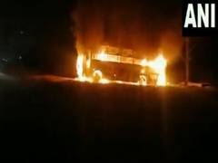 
      
      Bus catches fire on Mumbai-Ahmedabad highway, no casualty
      
      