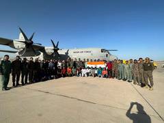 
      
      IAF C-130J aircraft with Indian nationals takes off from Jeddah
      
      