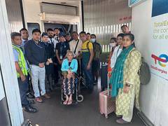 
      
      Flight carrying 231 stranded Indians lands in Mumbai 
      
      