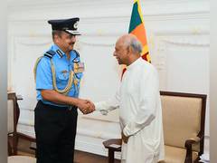 
      
      IAF Chief meets Sri Lanka Prime Minister Gunawardena
      
      