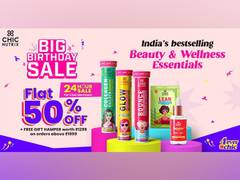 
      
      50 per cent Flash Sale by Chicnutrix: Sitewide from 8th May
      
      