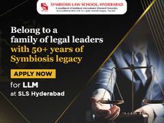 
      
      Symbiosis Law School invites applications for LL.M. course
      
      
