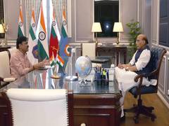 
      
      BJP MP GVL Narasimha Rao with Defence Minister Rajnath Singh
      
      