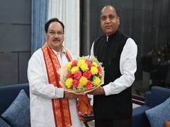 
      
      Jairam Thakur meets JP Nadda
      
      