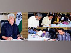 
      
      JK LG Manoj Sinha chairs high-level meeting on booting investment
      
      