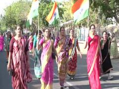 
      
      Over 3,000 women participate in 'Saree Walkathon' event
      
      