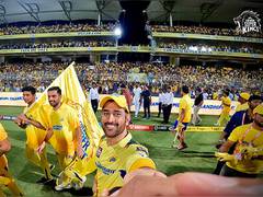 
      
      MS Dhoni, CSK players take lap of honour at Chepauk Stadium
      
      