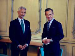 
      
      EAM S Jaishankar holds meeting with Sweden PM Ulf Kristersson
      
      