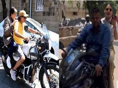 
      
      Big B, Anushka post helmet-less pics, Mumbai Police takes note
      
      