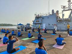 
      
      Indian Navy Ship 'Batti Malv' visits Sri Lanka's Trincomalee port
      
      