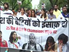 
      
      Protesting wrestlers march to Bangla Sahib Gurudwara amid protest
      
      