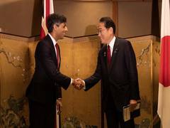 
      
      Kishida, Sunak agree to make efforts in defence cooperation
      
      