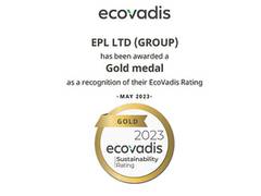 
      
      EPL Limited awarded a Gold Medal by EcoVadis for Sustainability
      
      