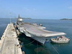 
      
      INS Vikrant successfully berthed at Karwar Naval Base
      
      