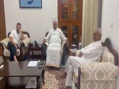 
      
      Nitish meets Kharge, Rahul Gandhi amid talks for opposition unity
      
      