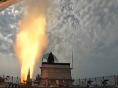 
      
      INS Mormugao engages sea-skimming supersonic target
      
      