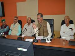 
      
      Himachal CM takes review meetings of departments in Dharamshala
      
      