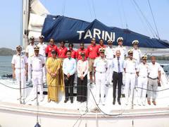 
      
      Indian naval ship Vessel Tarini returns after historic voyage 
      
      