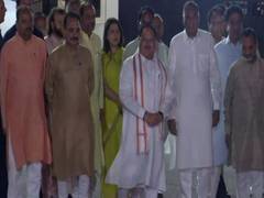 
      
      JP Nadda arrives at Delhi's Palam airport to welcome PM Modi
      
      