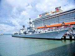 
      
      Indian Naval Ship INS Delhi arrives at Malaysia's Port Klang 
      
      