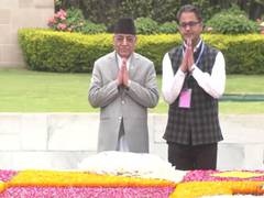 
      
      Nepal PM Pushpa Kamal Dahal lays wreath at Raj Ghat 
      
      