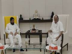 
      
      NCP President Sharad Pawar meets Maharashtra CM Eknath Shinde 
      
      