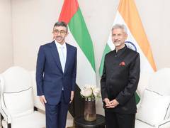 
      
      Jaishankar meets his UAE counterpart Abdullah bin Zayed Al Nahyan
      
      