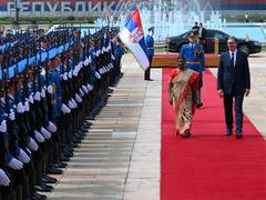 
      
      President Murmu receives warm welcome at Serbia Palace
      
      