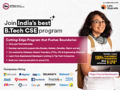 
      
      India's only B.Tech CSE Program with 100 per cent job guarantee 
      
      
