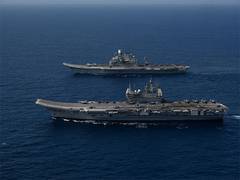 
      
      Indian Navy's Multi-Aircraft Carrier Force showcased
      
      