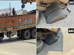 
      
      Bihar: Container truck gets stuck after road caves in Patna; neti
      
      