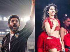 
      
      Abhishek Bachchan grooves to 'Kajra Re' with Nora Fatehi
      
      