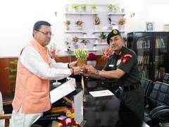 
      
      Lt Gen NS Raja Subramani calls on CM Pushkar Singh Dhami 
      
      